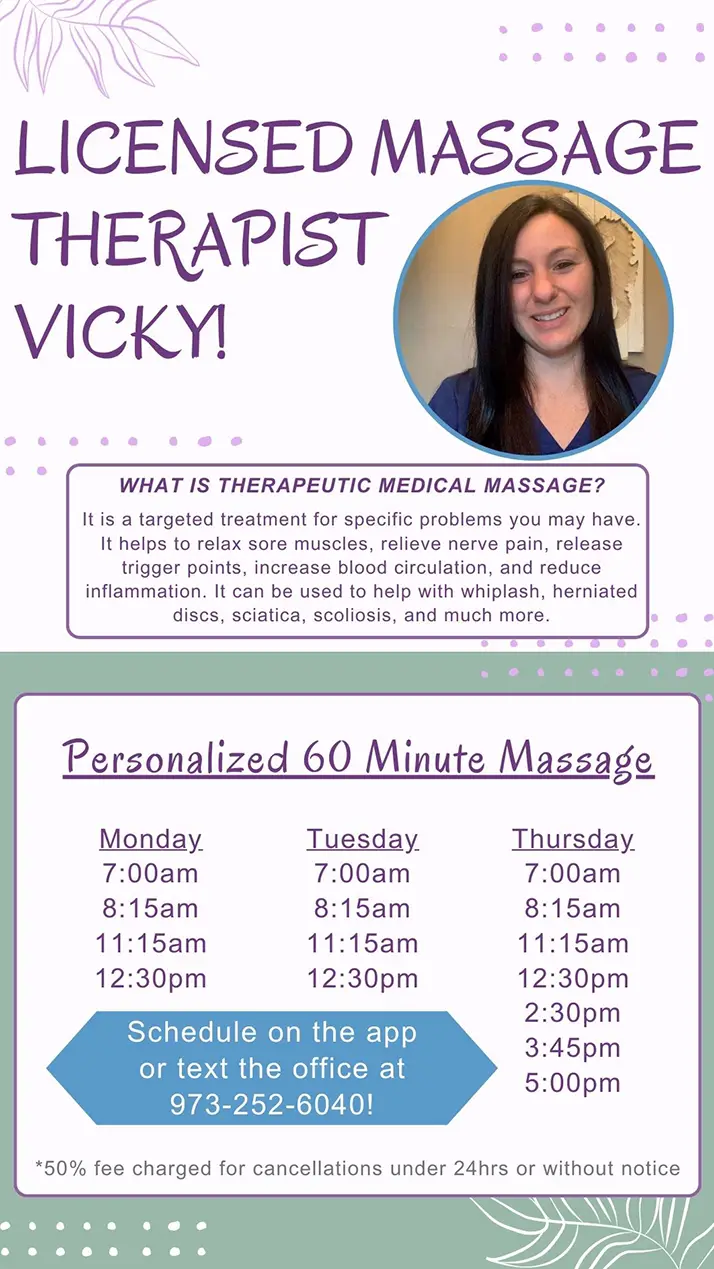 Chiropractic Randolph NJ Vicki Flyer